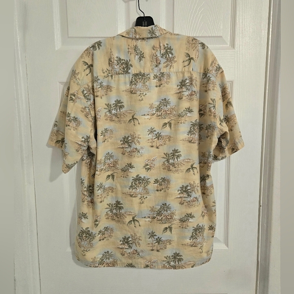 Pierre Cardin Men's Button Down Shirt Sz Large Cotton Vacation Tropical - Picture 5 of 11
